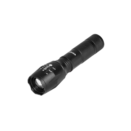 Latarka aluminiowa 10 W z funkcją zoom i kablem micro USB do ładowania