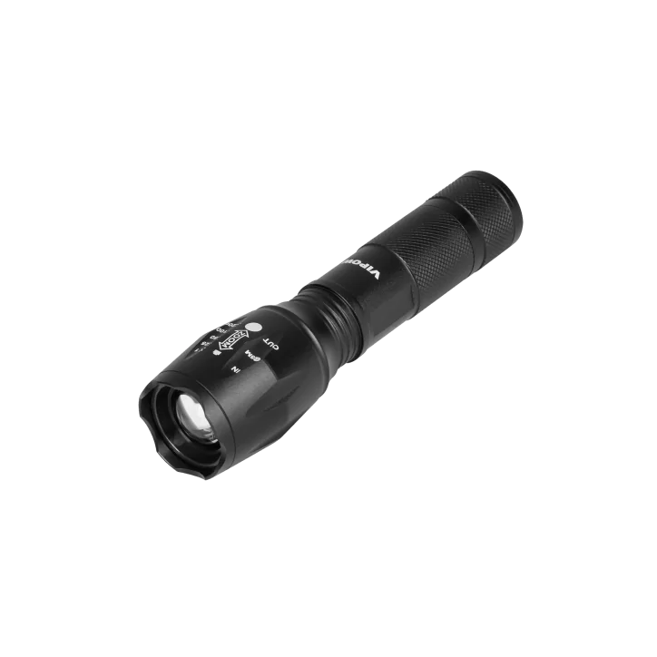 Latarka aluminiowa 10 W z funkcją zoom i kablem micro USB do ładowania Latarka aluminiowa 10 W z funkcją zoom i kablem micro USB do ładowania