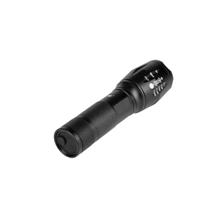 Latarka aluminiowa 10 W z funkcją zoom i kablem micro USB do ładowania