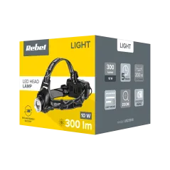 Latarka czołowa akumulatorowa Rebel 10W