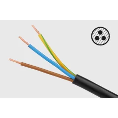 Listwa sieciowa Rebel 6 gniazd typu niemieckiego, kabel 3m (3x1,5)