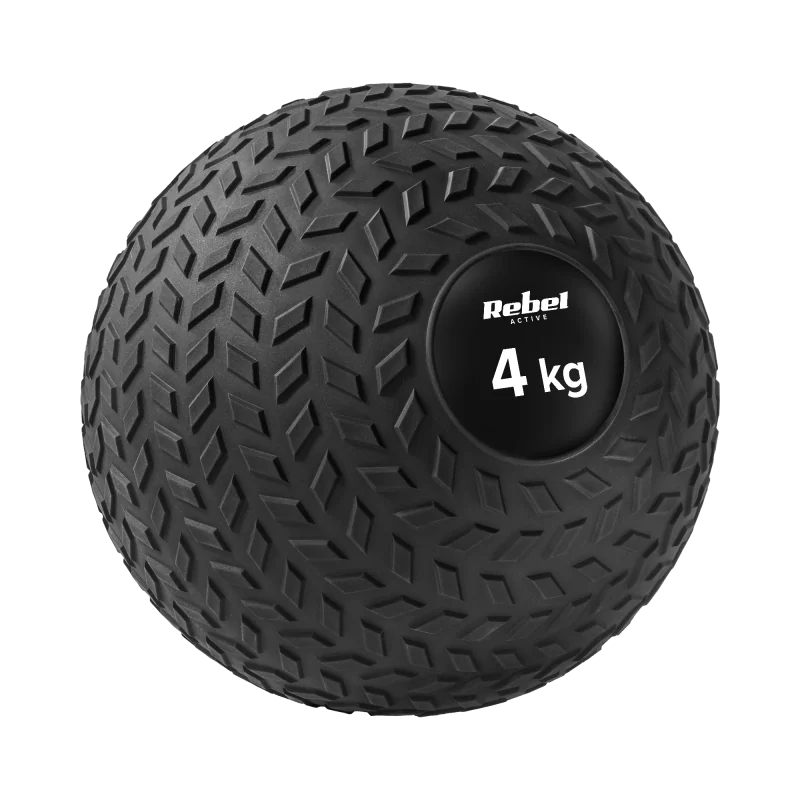 Mała piłka lekarska do ćwiczeń rehabilitacyjna Slam Ball 23cm 4kg, REBEL ACTIVE