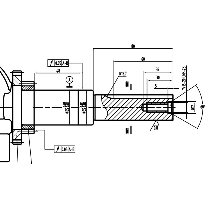 Silnik Rato RV340 wał pionowy 25.4 mm / 80 mm