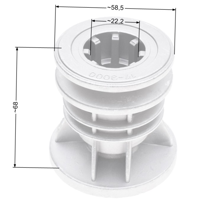 Adapter kosiarki Castel Garden PAN504 22.2mm