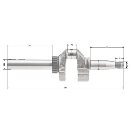 Wał korbowy B&S Series 400 500 CZĘŚĆ ORYGINALNA