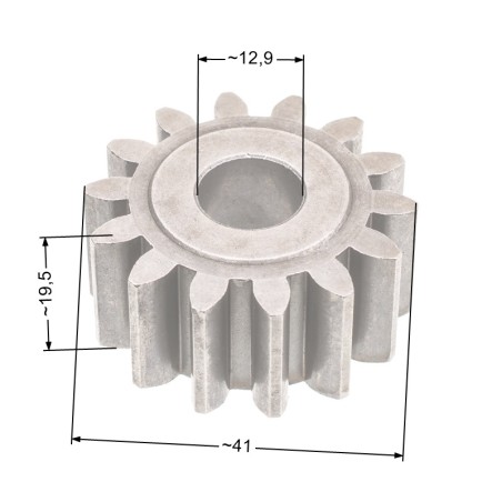 Zębatka napędu Nac WR6548 LS0855-40118-JU DYM 1560 1566 Hecht 552RS Grizzly BRM5055 14 zębów lewa