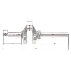 Wał korbowy Rato silnik RV225 25.4 mm