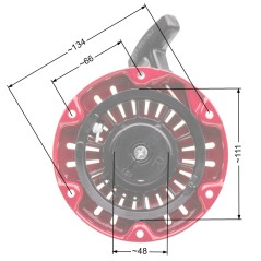 Rozrusznik Honda GX100 zam. 28400-Z0D-V02ZC / 28400-Z0D-003ZA