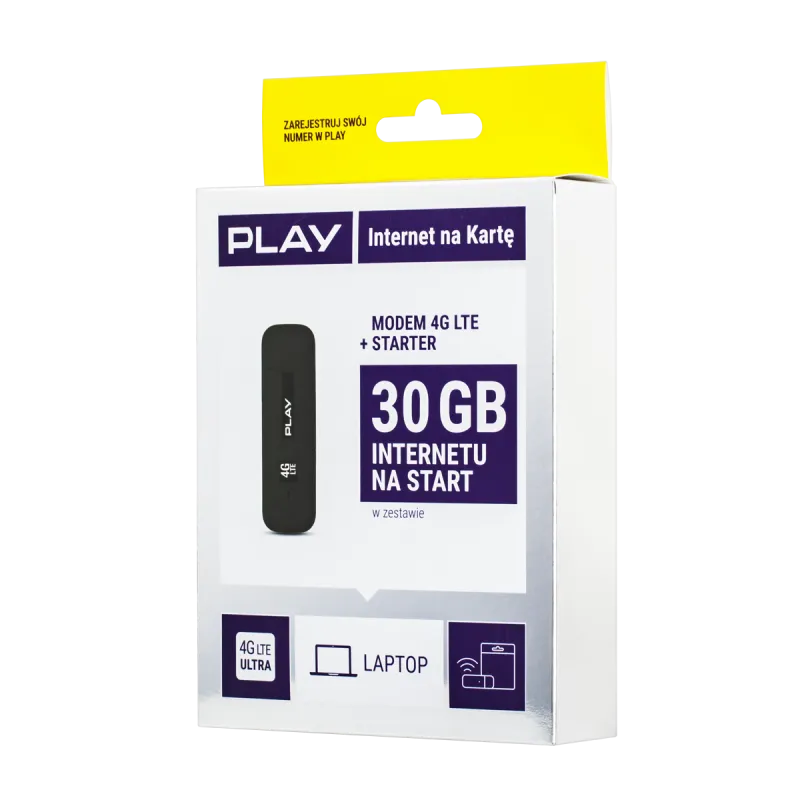 Modem 4G HUAWEI E3372 H LTE + starter PLAY 30GB LTE