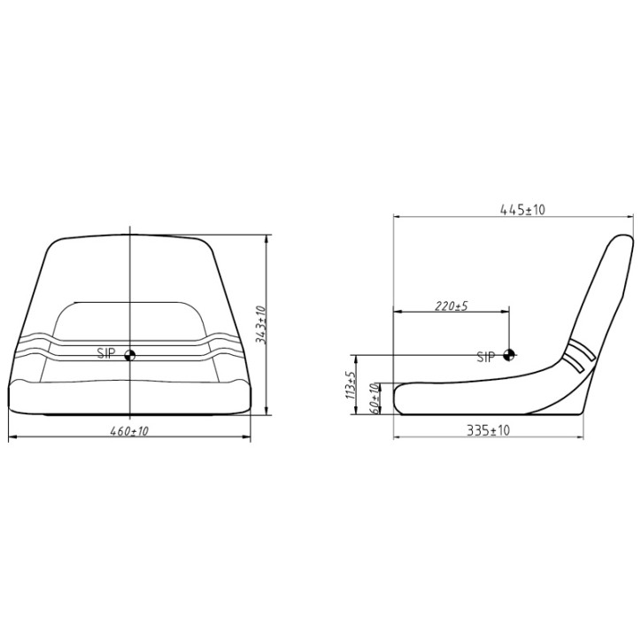 Siedzenie operatora 445x485x340 mm