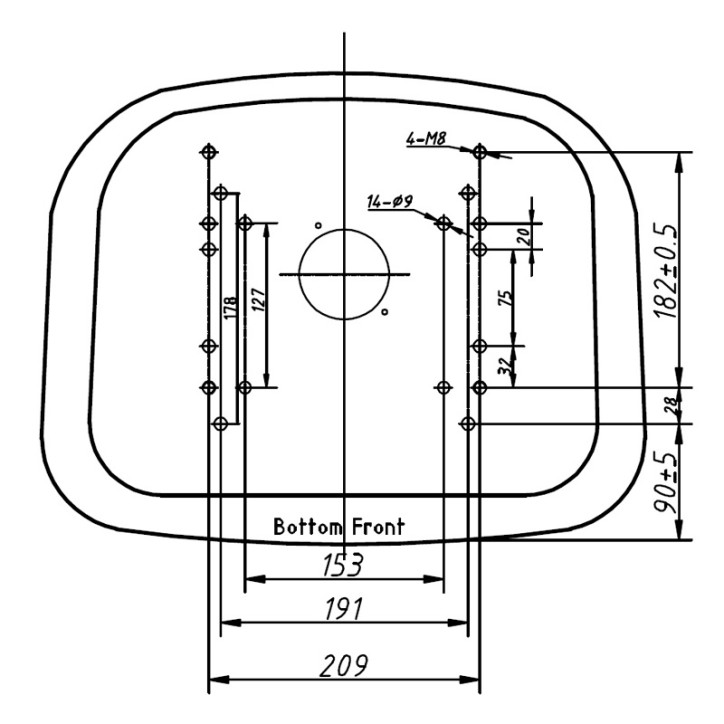 Siedzenie operatora 445x485x340 mm