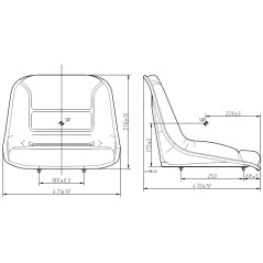 Siedzenie operatora 475x471x383 mm