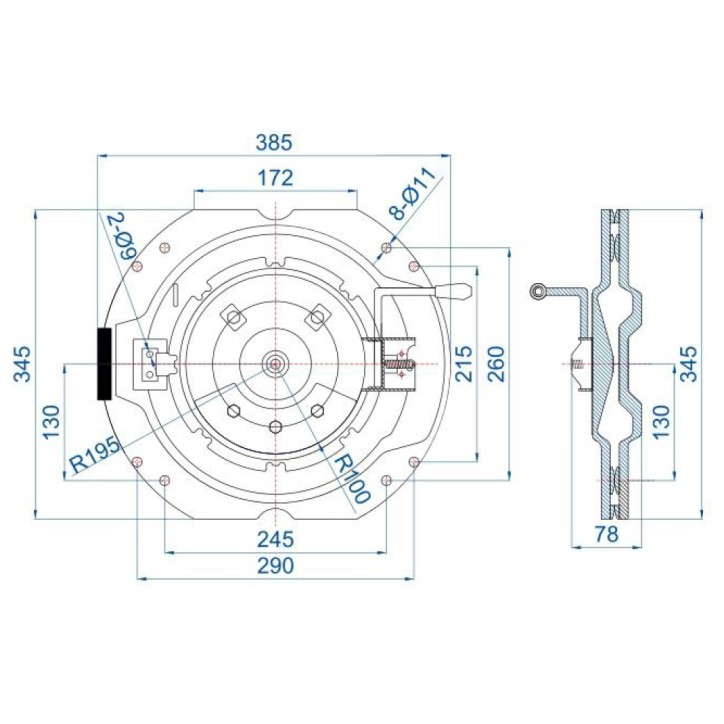 Adapter obrotowy siedzenia operatora