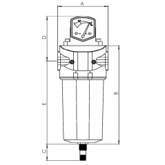 ATS FGO34 P-FILTR 1/2" 3 micron max. 16bar 600 l/min mechaniczny cząstki stałe