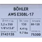 Bohler MMA elektroda spawalnicza chromowo-niklowa 308L 3.2x350/4.4paczka/17.6karton (cena za 1 paczkę) Bohler MMA elektroda spawalnicza chromowo-niklowa 308L 3.2x350/4.4paczka/17.6karton (cena za 1 paczkę)
