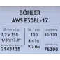 Bohler MMA elektroda spawalnicza chromowo-niklowa 308L 3.2x350/4.4paczka/17.6karton (cena za 1 paczkę) Bohler MMA elektroda spawalnicza chromowo-niklowa 308L 3.2x350/4.4paczka/17.6karton (cena za 1 paczkę)