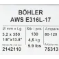Bohler MMA elektroda spawalnicza chromowo-niklowa 316L 3.2x350/4.5paczka/18.0karton (cena za 1 paczkę) Bohler MMA elektroda spawalnicza chromowo-niklowa 316L 3.2x350/4.5paczka/18.0karton (cena za 1 paczkę)