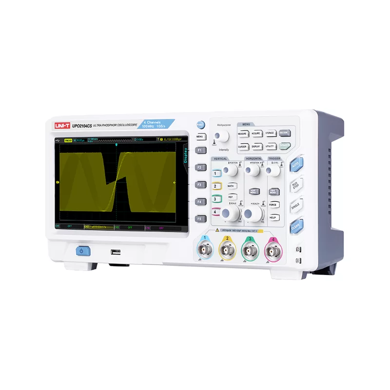 Oscyloskop Uni-T UPO2104CS z wyświetlaczem wykonanym w technologii Ultra PHOSPHOR