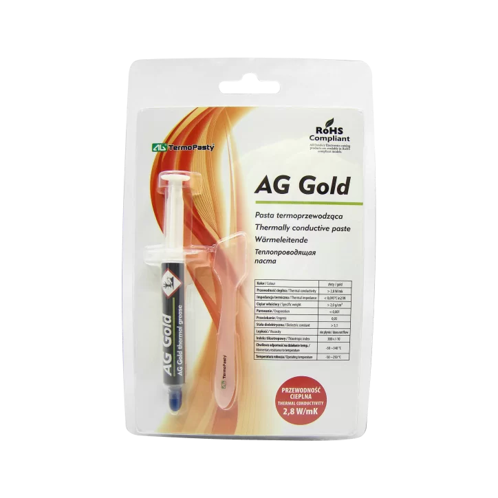 Pasta termoprzewodząca Gold 3g AG AGT-106