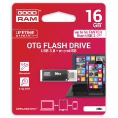 Pendrive Goodram USB 3.0 + microUSB 16GB OTG czarny