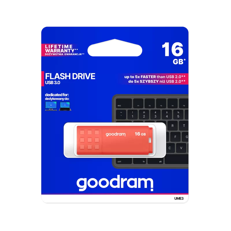 Pendrive Goodram USB 3.2 16GB pomarańczowy