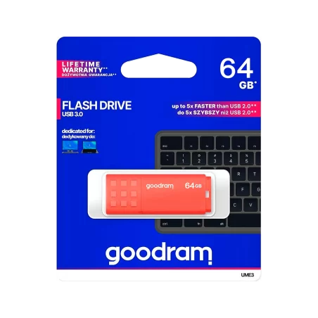 Pendrive Goodram USB 3.2 64GB pomarańczowy