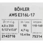 Bohler MMA elektroda spawalnicza chromowo-niklowa 316L 4.0x350/4.7paczka/18.8karton (cena za 1 paczkę)