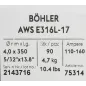 Bohler MMA elektroda spawalnicza chromowo-niklowa 316L 4.0x350/4.7paczka/18.8karton (cena za 1 paczkę) Bohler MMA elektroda spawalnicza chromowo-niklowa 316L 4.0x350/4.7paczka/18.8karton (cena za 1 paczkę)