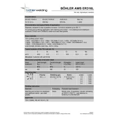 Bohler TIG drut spawalniczy pręt TIG 316L chromowo-niklowy 3.2x1000/opk. 5kg (cena za 1kg)