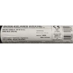 Bohler TIG drut spawalniczy pręt TIG 316L chromowo-niklowy 2.0x1000/opk. 5kg (cena za 1kg)