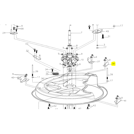 Prawe mocowanie Cedrus traktorek C-TRAC-65MC