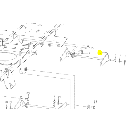 Zaczep przód Cedrus traktorek C-TRAC-65MC