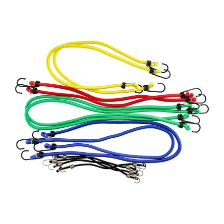 Ściągacze elastyczne do bagażu, zestaw 12 szt., słoik