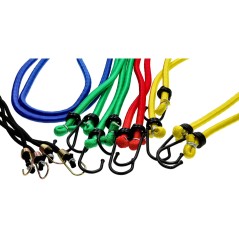 Ściągacze elastyczne do bagażu, zestaw 12 szt., słoik