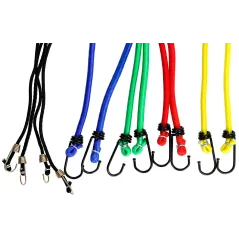 Ściągacze elastyczne do bagażu, zestaw 12 szt., słoik