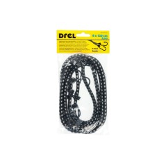 Ściągacze elastyczne do bagażu 8 mm x 120 cm, 2 haki, 2 szt.