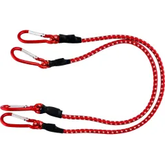 Ściągacze elastyczne do bagażu 8 mm x 60 cm, 2 karabińczyki, 2 szt.