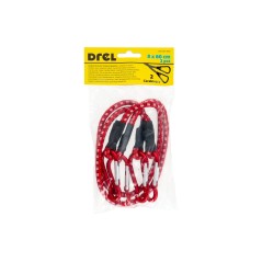 Ściągacze elastyczne do bagażu 8 mm x 60 cm, 2 karabińczyki, 2 szt.