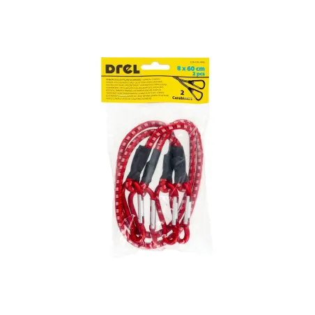 Ściągacze elastyczne do bagażu 8 mm x 60 cm, 2 karabińczyki, 2 szt.