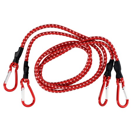 Ściągacze elastyczne do bagażu 8 mm x 120 cm, 2 karabińczyki, 2 szt.