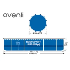 Basen stelażowy AVENLI okrągły 427x84 zestaw