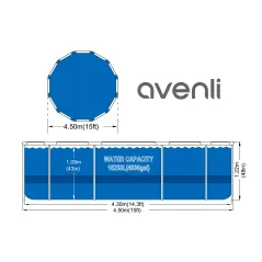 Bazén s kovovou konštrukciou AVENLI Premium 457x122 set