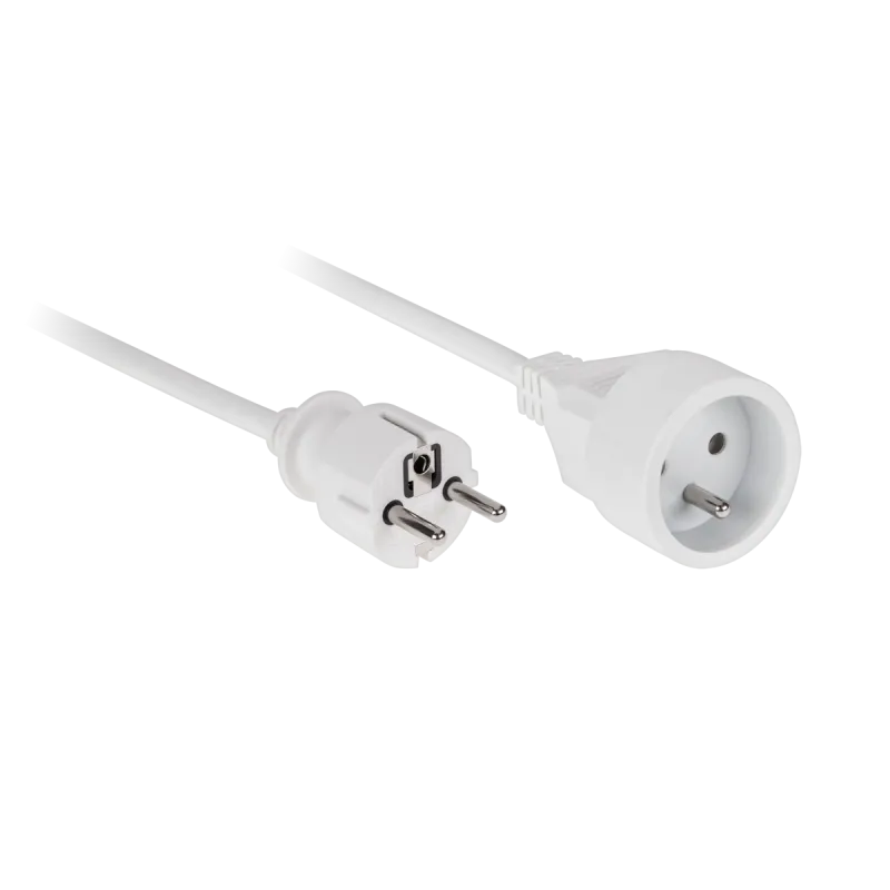Przedłużacz biały sieciowy wtyk-gniazdo 10m (3x1.5)