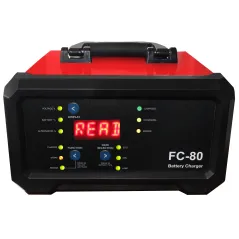 Mikroprocesorowy prostownik do akumulatorów samochodowych z funkcją rozruchu 12V/24V 80A FC-80