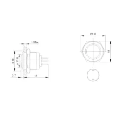 Przełącznik hermetyczny 2A/250V wystający EK5440