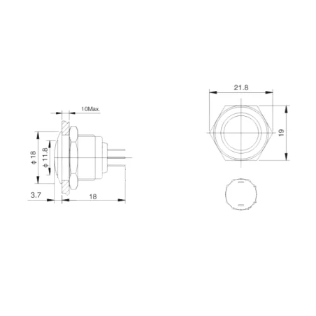 Przełącznik hermetyczny 2A/250V wystający EK5440