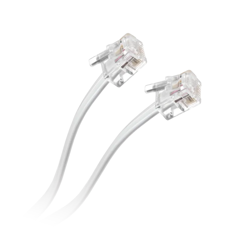 Przewód tel. wtyk-wtyk 2m biały LX9113P 2M Przewód tel. wtyk-wtyk 2m biały LX9113P 2M