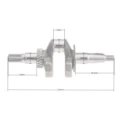 Wał korbowy silnika Weima WM170F/P glebogryzarka GL09