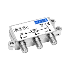 RDZ-211 Dwukrotny zewnętrzny rozgałęźnik RF 5-862 MHz 4,0 dB F Poziom Outdoor TELKOM TELMOR