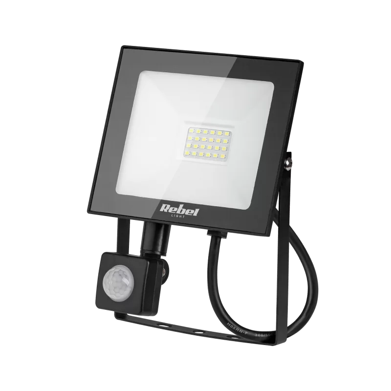 Reflektor LED Rebel 20W (24x2835 SMD), 3000K, z sensorem zmierzchu, 230V